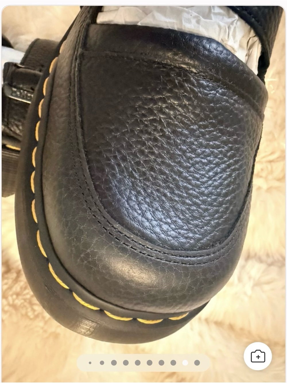 Doc Martins Double Strap Black Mary Jane Platform Leather Sandals - Picture 12 of 12